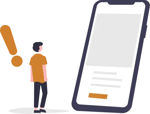 大きさスマホを見ている人のアイコン